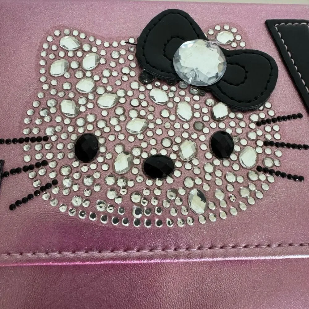 Hello Kitty 2012 Metallic Pink Rhinestone Clutch NEW